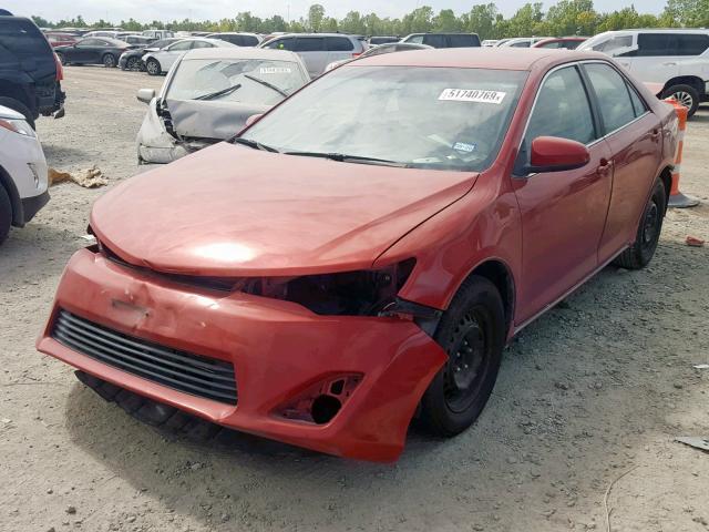 4T4BF1FK9CR231774 - 2012 TOYOTA CAMRY BASE RED photo 2