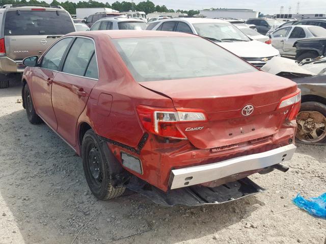 4T4BF1FK9CR231774 - 2012 TOYOTA CAMRY BASE RED photo 3