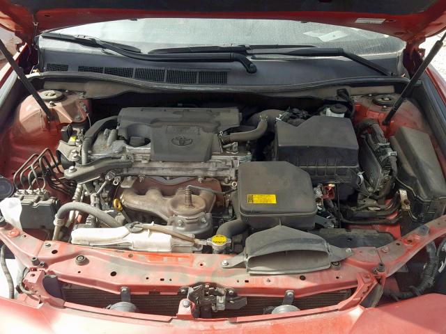 4T4BF1FK9CR231774 - 2012 TOYOTA CAMRY BASE RED photo 7