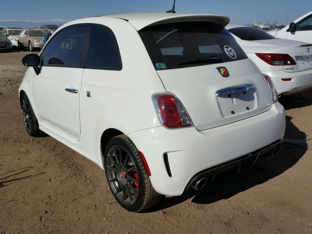 3C3CFFFH0DT624549 - 2013 FIAT 500 ABARTH WHITE photo 3