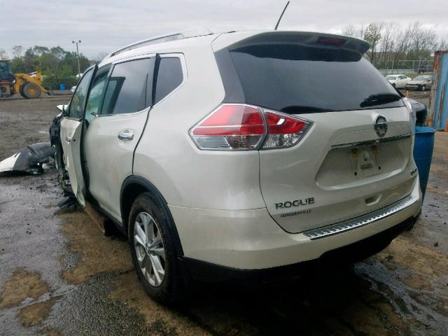 KNMAT2MVXGP692556 - 2016 NISSAN ROGUE S WHITE photo 3