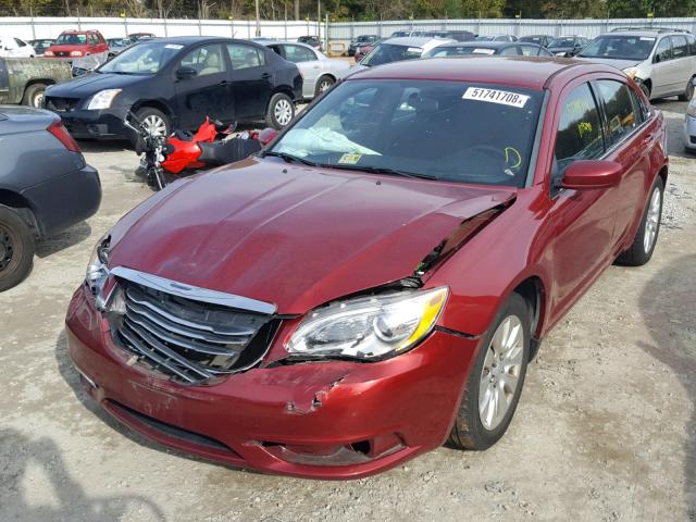 1C3CCBAB8EN124533 - 2014 CHRYSLER 200 LX RED photo 2