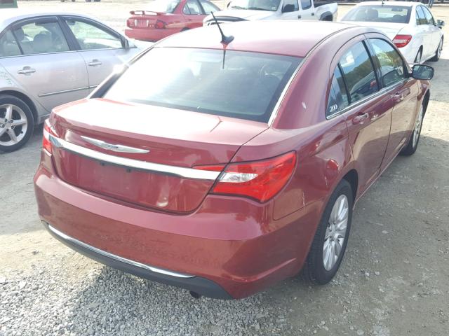 1C3CCBAB8EN124533 - 2014 CHRYSLER 200 LX RED photo 4