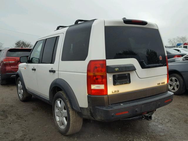 SALAG25408A467165 - 2008 LAND ROVER LR3 HSE WHITE photo 3