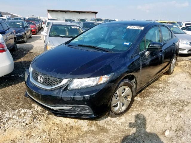 2HGFB2F52FH533363 - 2015 HONDA CIVIC LX BLACK photo 2