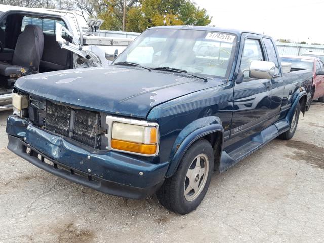 1B7GL23Y2RS528417 - 1994 DODGE DAKOTA GREEN photo 2