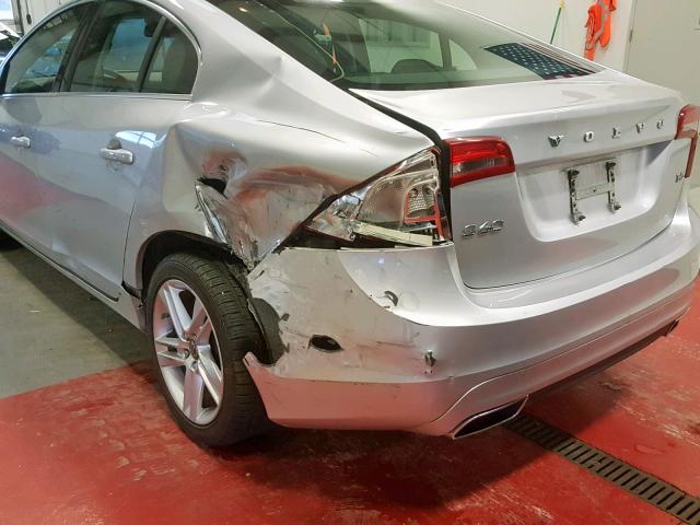 YV1612FS9E2282995 - 2014 VOLVO S60 T5 SILVER photo 9