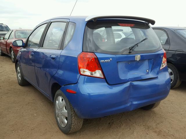 KL1TD66677B692862 - 2007 CHEVROLET AVEO BASE Mavi foto 3