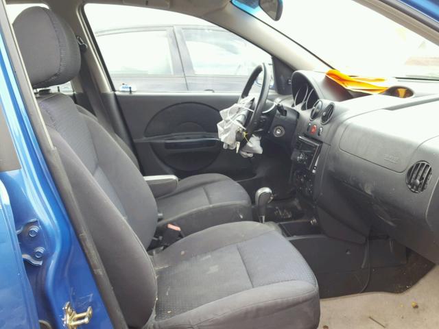 KL1TD66677B692862 - 2007 CHEVROLET AVEO BASE Mavi foto 5