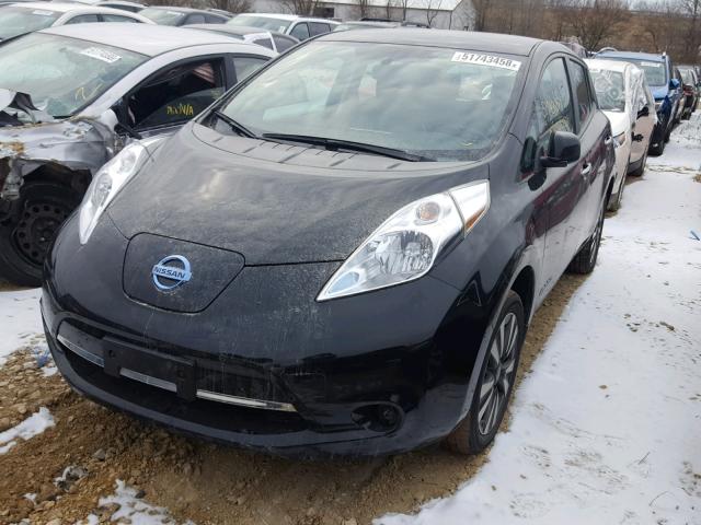 1N4AZ0CPXFC314710 - 2015 NISSAN LEAF S BLACK photo 2