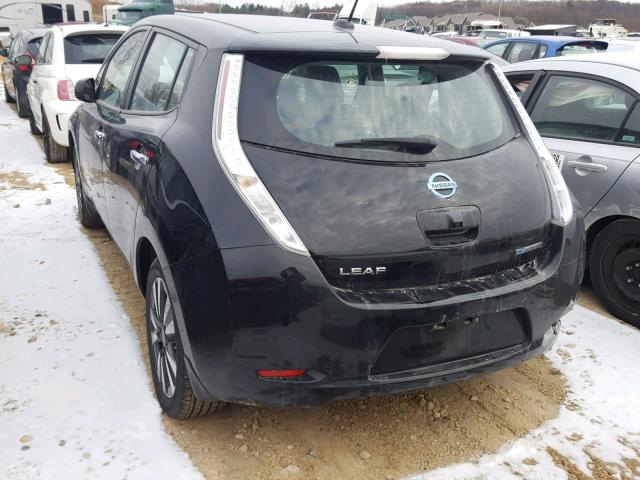 1N4AZ0CPXFC314710 - 2015 NISSAN LEAF S BLACK photo 3