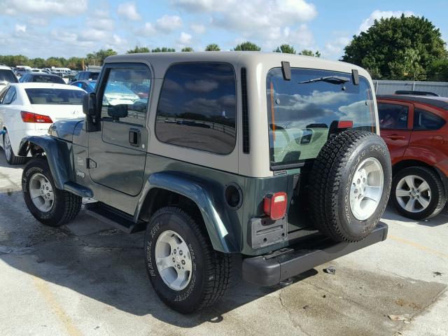 1J4FA59S53P309431 - 2003 JEEP WRANGLER / GREEN photo 3