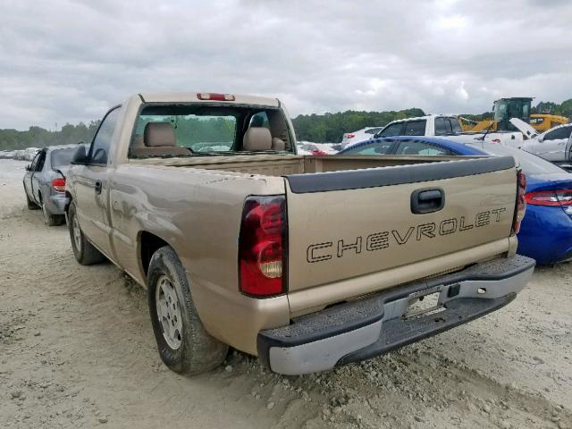 1GCEC14X54Z281255 - 2004 CHEVROLET SILVERADO TAN photo 3