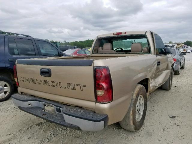 1GCEC14X54Z281255 - 2004 CHEVROLET SILVERADO TAN photo 4