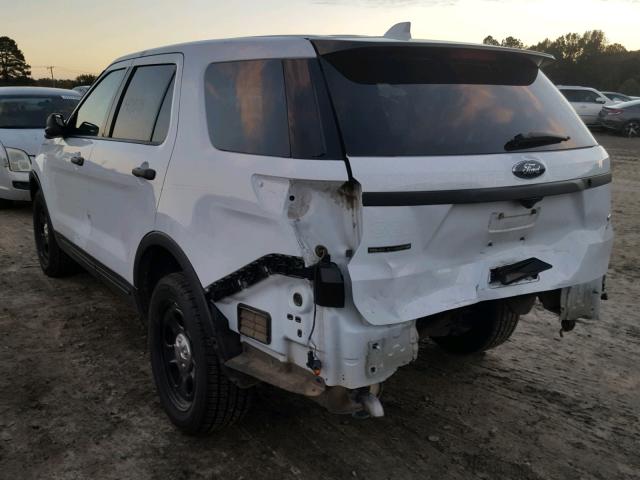 1FM5K8AR3HGA94806 - 2017 FORD EXPLORER P WHITE photo 3