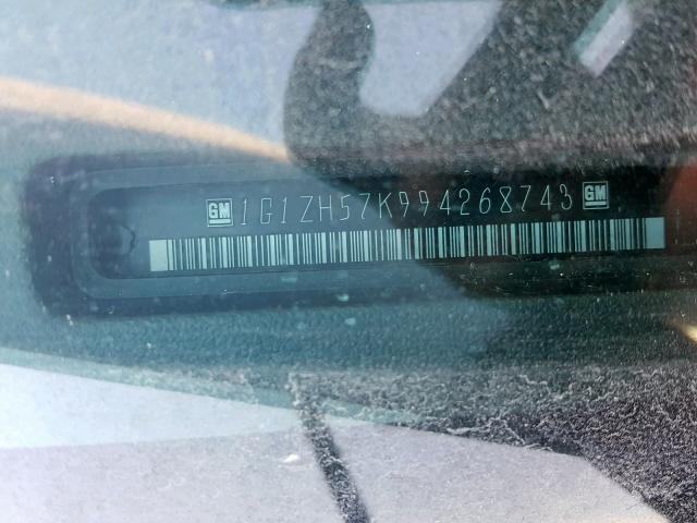 1G1ZH57K994268743 - 2009 CHEVROLET MALIBU 1LT 黑色 照片 10