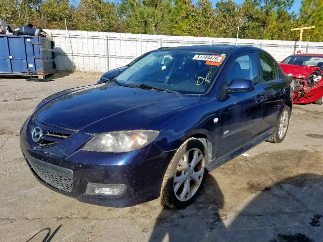 JM1BK324681149782 - 2008 MAZDA 3 S BLUE photo 2