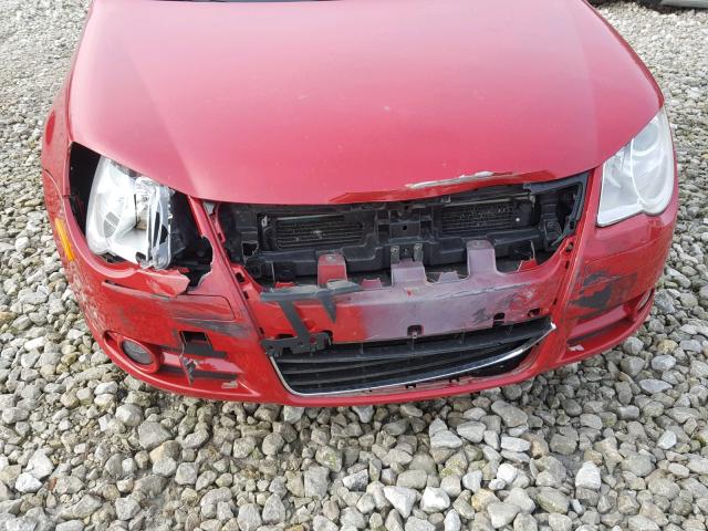 WVWFA71F77V035473 - 2007 VOLKSWAGEN EOS 2.0T L RED photo 9