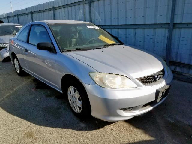 1HGEM22105L080631 - 2005 HONDA CIVIC DX V SILVER photo 1