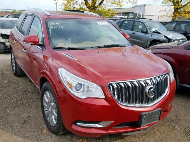 5GAKVDKD1DJ154588 - 2013 BUICK ENCLAVE RED photo 1