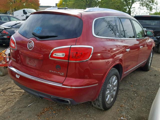 5GAKVDKD1DJ154588 - 2013 BUICK ENCLAVE RED photo 4