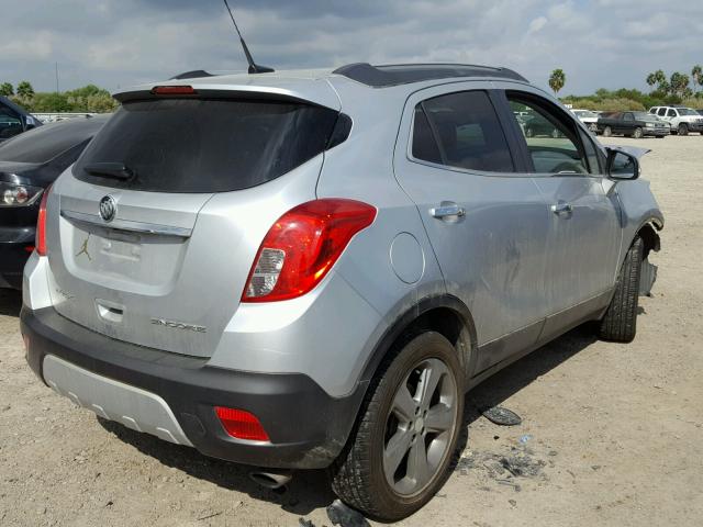 KL4CJASB6EB521874 - 2014 BUICK ENCORE SILVER photo 4