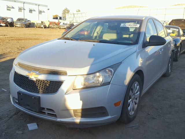 1G1PC5SH0B7230176 - 2011 CHEVROLET CRUZE LS SILVER photo 2