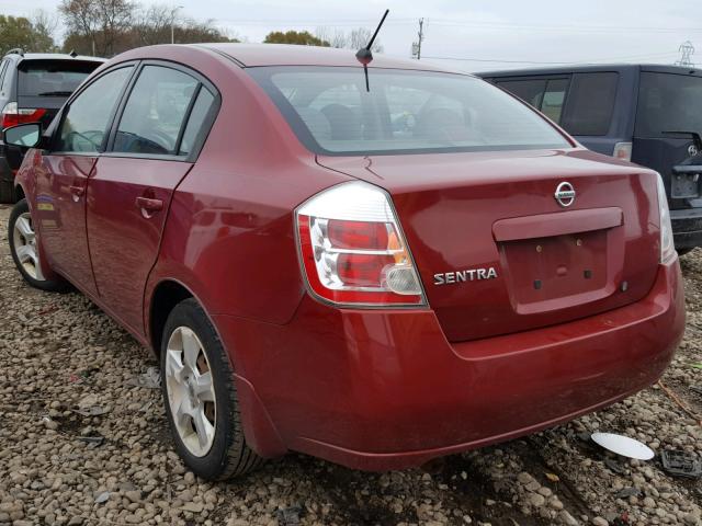 3N1AB61E98L747917 - 2008 NISSAN SENTRA 2.0 BURGUNDY photo 3