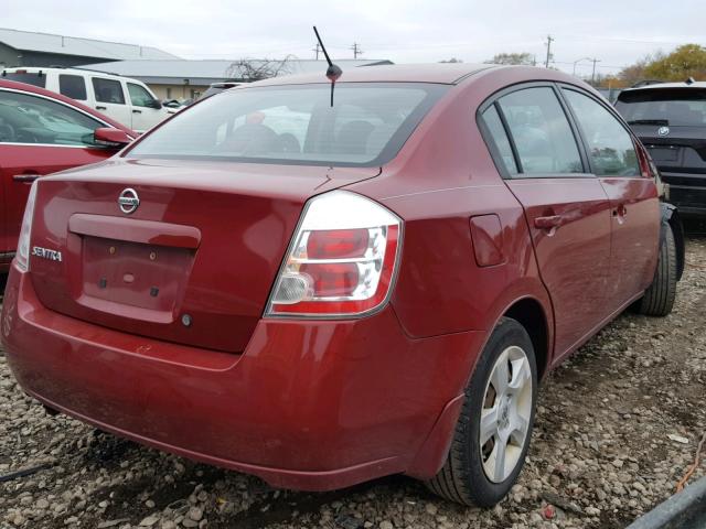 3N1AB61E98L747917 - 2008 NISSAN SENTRA 2.0 BURGUNDY photo 4