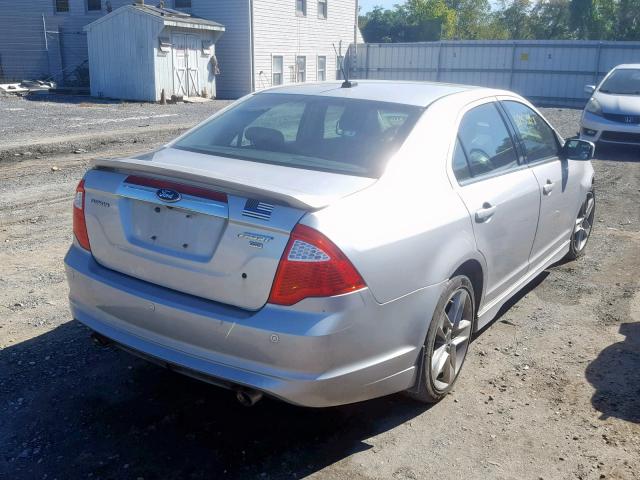 3FAHP0DCXAR420374 - 2010 FORD FUSION SPO SILVER photo 4