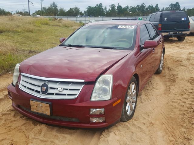 1G6DC67A550149802 - 2005 CADILLAC STS RED photo 2