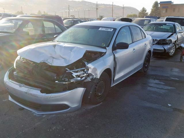 3VW2K7AJ4EM325111 - 2014 VOLKSWAGEN JETTA BASE 银色 照片 2