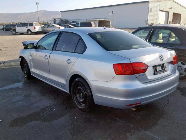 3VW2K7AJ4EM325111 - 2014 VOLKSWAGEN JETTA BASE 银色 照片 3