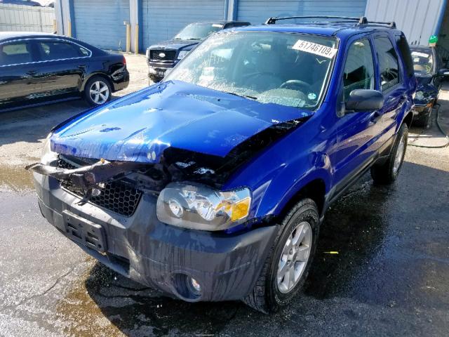 1FMYU93165KB23518 - 2005 FORD ESCAPE XLT BLUE photo 2