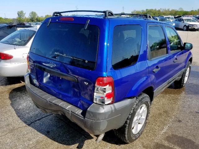 1FMYU93165KB23518 - 2005 FORD ESCAPE XLT BLUE photo 4