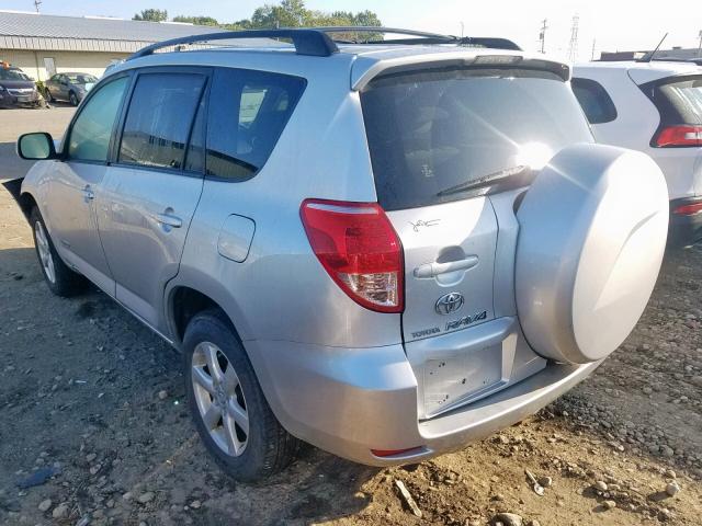 JTMBK31V285066210 - 2008 TOYOTA RAV4 LIMIT SILVER photo 3