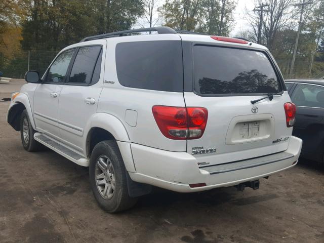 5TDBT48A06S268931 - 2006 TOYOTA SEQUOIA LI WHITE photo 3