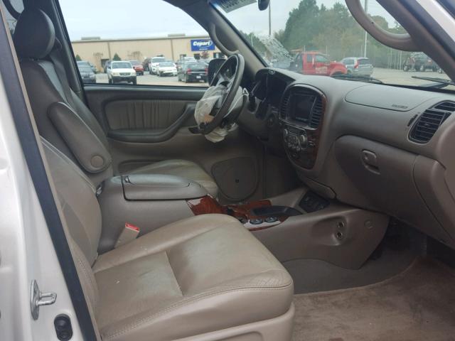 5TDBT48A06S268931 - 2006 TOYOTA SEQUOIA LI WHITE photo 5