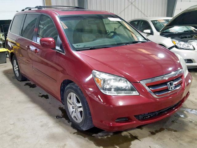 5FNRL38775B035449 - 2005 HONDA ODYSSEY EX MAROON photo 1