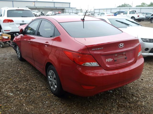 KMHCT4AEXGU123633 - 2016 HYUNDAI ACCENT SE RED photo 3