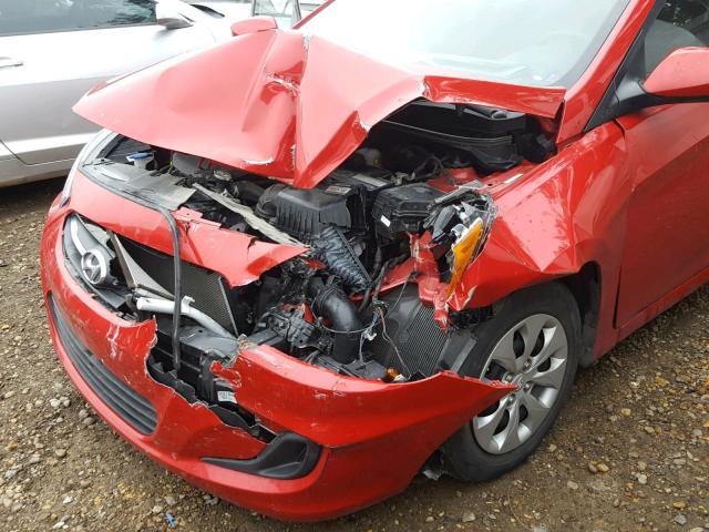 KMHCT4AEXGU123633 - 2016 HYUNDAI ACCENT SE RED photo 9