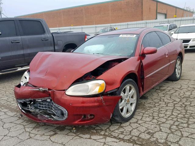 4C3AG52H81E071650 - 2001 CHRYSLER SEBRING LX MAROON photo 2