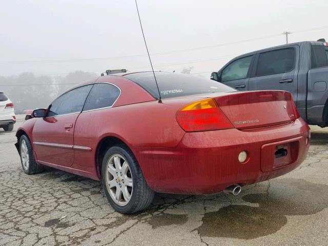 4C3AG52H81E071650 - 2001 CHRYSLER SEBRING LX MAROON photo 3