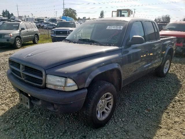 1D7HG38X03S275920 - 2003 DODGE DAKOTA QUA GRAY photo 2