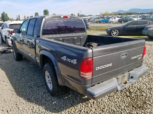 1D7HG38X03S275920 - 2003 DODGE DAKOTA QUA GRAY photo 3