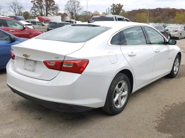 1G1ZB5STXGF259990 - 2016 CHEVROLET MALIBU LS WHITE photo 4