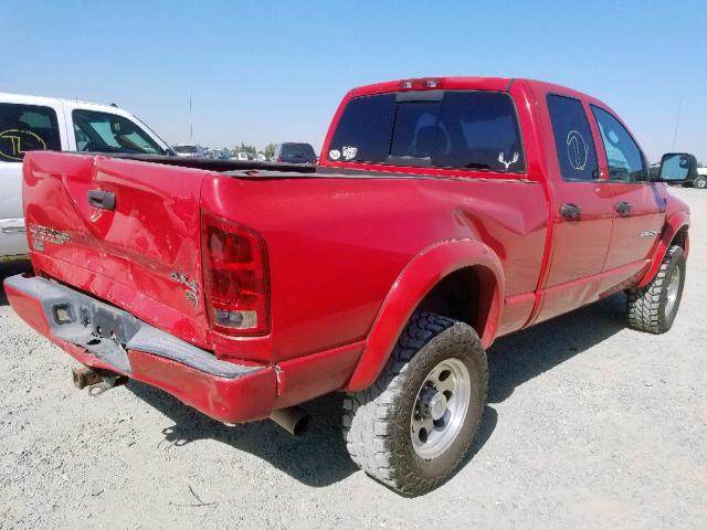 3D3KU28D43G767406 - 2003 DODGE RAM 2500 S Կարմիր լուսանկար 4