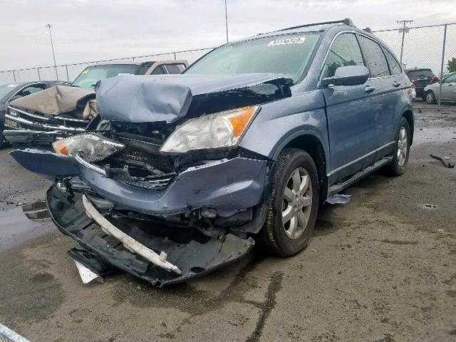 JHLRE48717C063850 - 2007 HONDA CR-V EXL BLUE photo 2