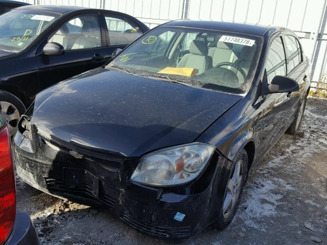 1G1AT55H997216711 - 2009 CHEVROLET COBALT LT BLACK photo 2