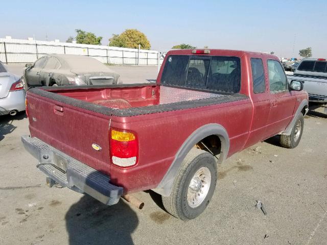 1FTZR15X1WTA64449 - 1998 FORD RANGER SUP RED photo 4